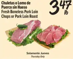 El Super Fresh Fresh Boneless Pork Loin Chops or Pork Loin Roast offer