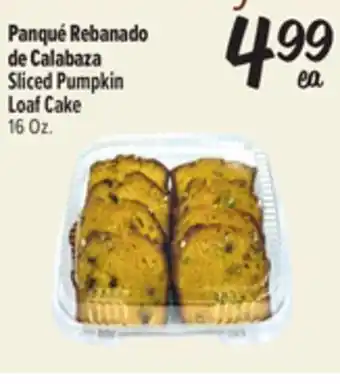 El Super Fresh Sliced Pumpkin Loaf Cake offer