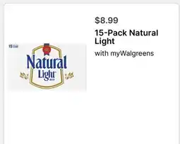 Walgreens 15-Pack Natural Light offer