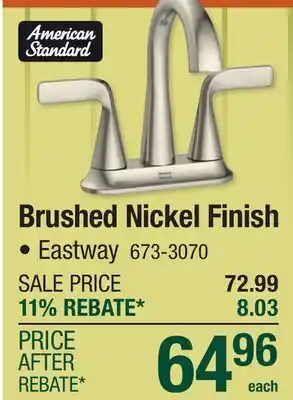 Menards Brushed Nickel Finish offer