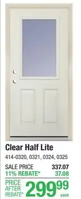 Menards Clear Half Lite offer