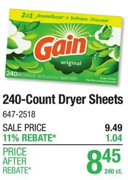 Menards 240-Count Dryer Sheets offer