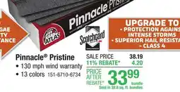 Menards Pinnacle Pristine offer