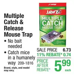 Menards Multiple Catch & Release Mouse Trap offer
