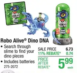 Menards Robo Alive Dino DNA offer