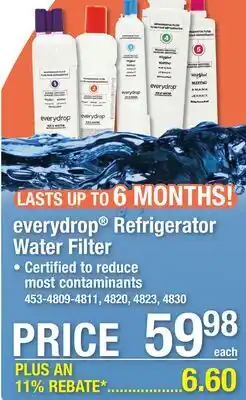 Menards everydrop Refrigerator Water Filter offer
