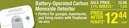 Menards Battery-Operated Carbon Monoxide Detector offer