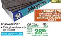 Menards Briarwood Pro 42 Super Wide Architectural Shingles offer