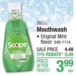 Menards Mouthwash offer