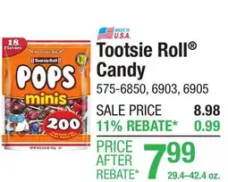 Menards Tootsie Roll Candy offer