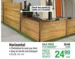 Menards Horizontal offer