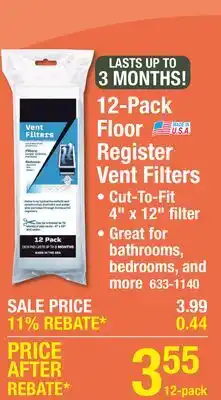 Menards 12-Pack Floor Register Vent Filters offer