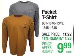 Menards Pocket T-Shirt offer