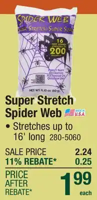 Menards Super Stretch Spider Web offer