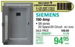 Menards 100-Amp offer
