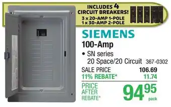 Menards 100-Amp offer