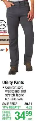 Menards Utility Pants offer