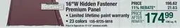 Menards 16W Hidden Fastener Premium Panel offer