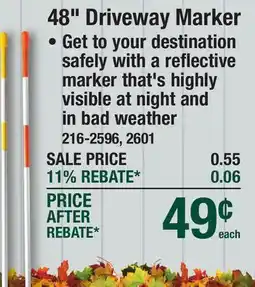 Menards 48 Driveway Marker offer
