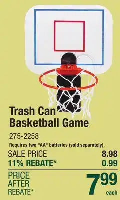 Menards Trash Can Basketball Game offer