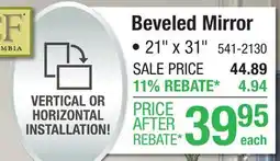Menards Beveled Mirror offer
