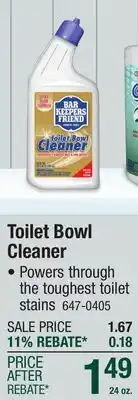 Menards Toilet Bowl Cleaner offer
