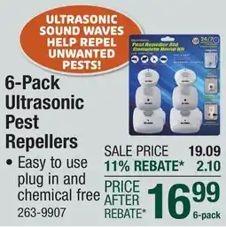 Menards 6-Pack Ultrasonic Pest Repellers offer
