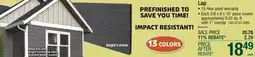 Menards Lap Prefinished Textured Engineered Wood Siding offer