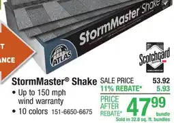 Menards StormMaster Shake 42 Super Wide Architectural Shingles offer