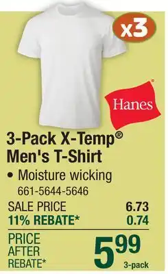 Menards 3-Pack X-Temp Men's T-Shirt offer