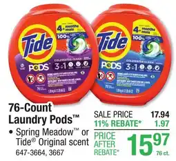 Menards 76-Count Laundry Pods offer