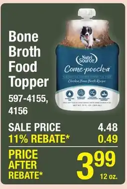 Menards Bone Broth Food Topper offer