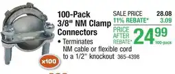 Menards 100-Pack 3/8 NM Clamp Connectors offer