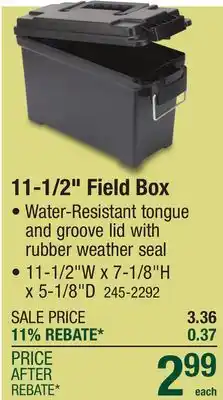 Menards 11-1/2 Field Box offer