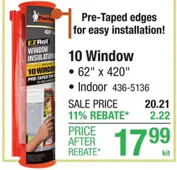 Menards 10 Window Film Insulation Kits offer