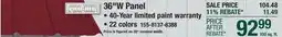 Menards 36W Panel offer