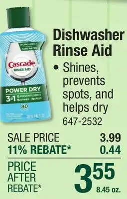 Menards Dishwasher Rinse Aid offer