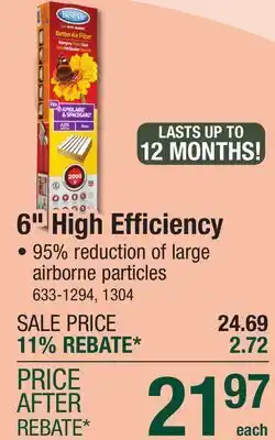 Menards 6 High Efficiency offer