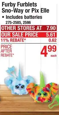 Menards Furby Furblets Sno-Way or Pix Elle offer