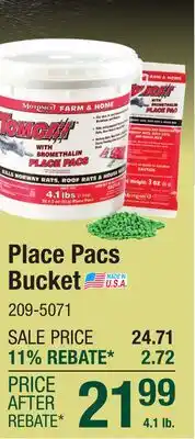 Menards Place Pacs Bucket offer