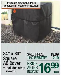 Menards 34 x 30 Square AC Cover offer