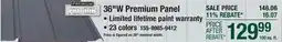 Menards 36W Premium Panel offer