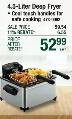 Menards 4.5-Liter Deep Fryer offer