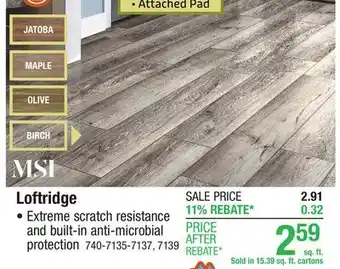 Menards Loftridge offer