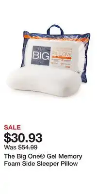 Kohl's The Big One Gel Memory Foam Side Sleeper Pillow offer