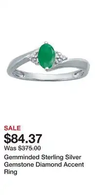 Kohl's Gemminded Sterling Silver Gemstone Diamond Accent Ring offer