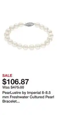 Kohl's PearLustre by Imperial 8-8.5 mm Freshwater Cultured Pearl Bracelet - 7 in offer