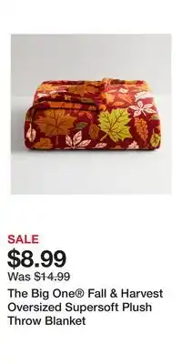 Kohl's The Big One Fall & Harvest Oversized Supersoft Plush Throw Blanket offer