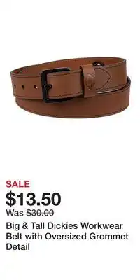 Kohl's Big & Tall Dickies Workwear Belt with Oversized Grommet Detail offer