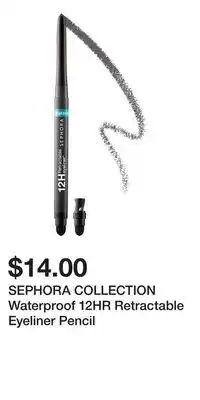 Kohl's SEPHORA COLLECTION Waterproof 12HR Retractable Eyeliner Pencil offer